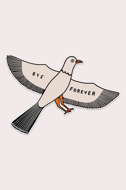 Bye Forever (Bird) Vinyl Sticker by Stay Home Club