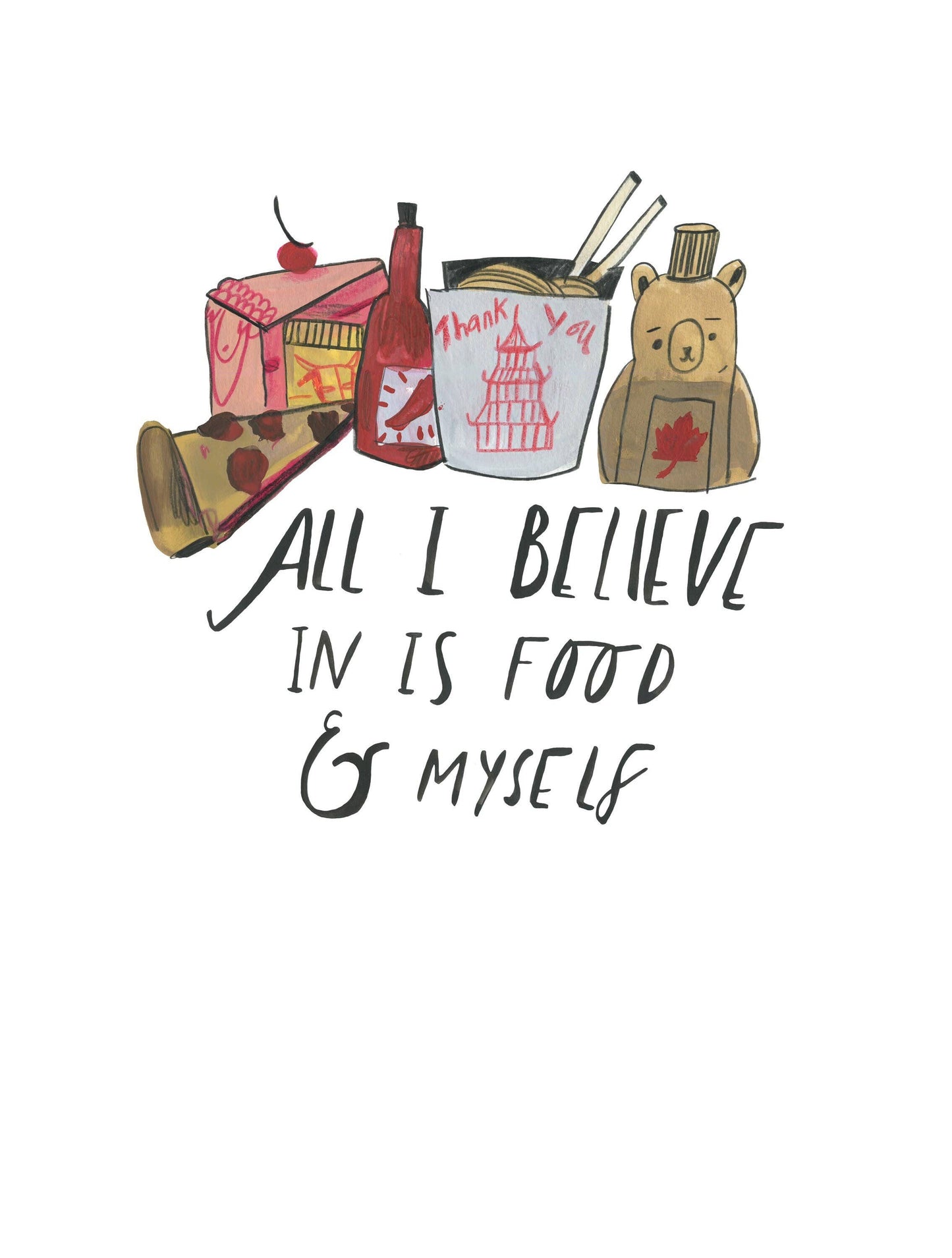 Food & Myself Print by Dick Vincent - A4 Print