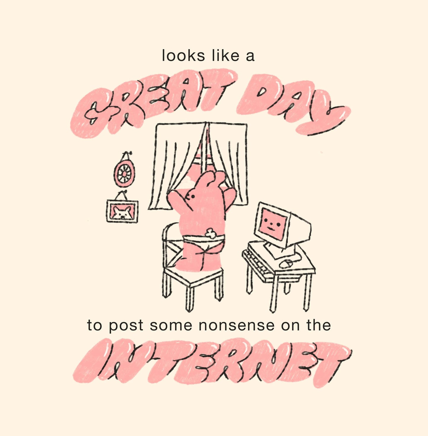 Great Day Comic Postcard Print by Clarice Tudor CT06