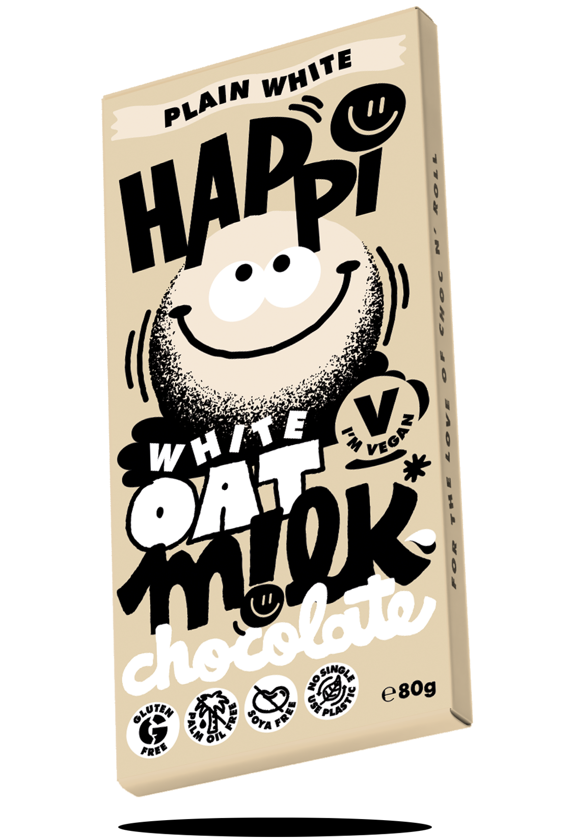 White Happi Oat M!lk Chocolate Bar, 80g