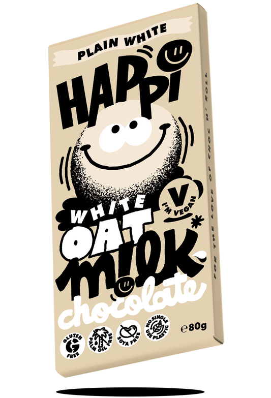 White Happi Oat M!lk Chocolate Bar, 80g