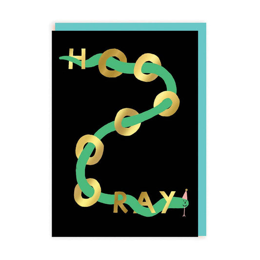 Hooray Snake Greeting Card by Max Machen / Ohh Deer