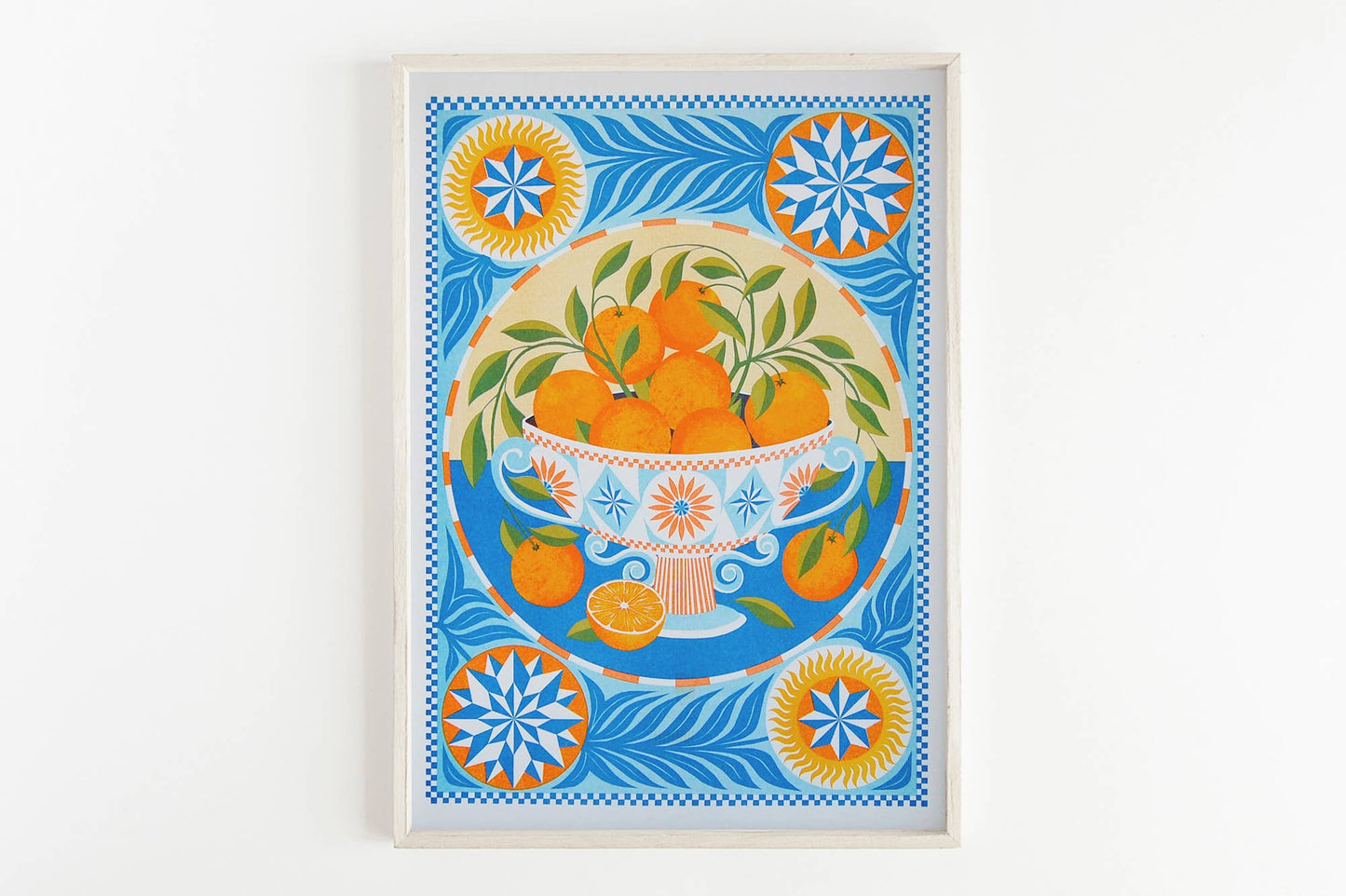 Orange Bowl - A3 Risograph Print by Printer Johnson