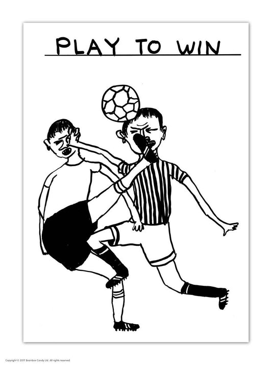 Play To Win - David Shrigley Postcard