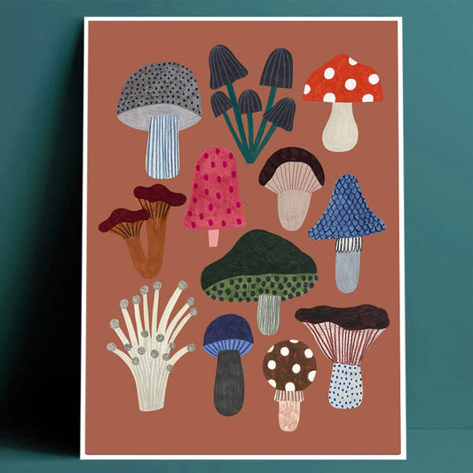 MUSHROOMS - A4 Art print