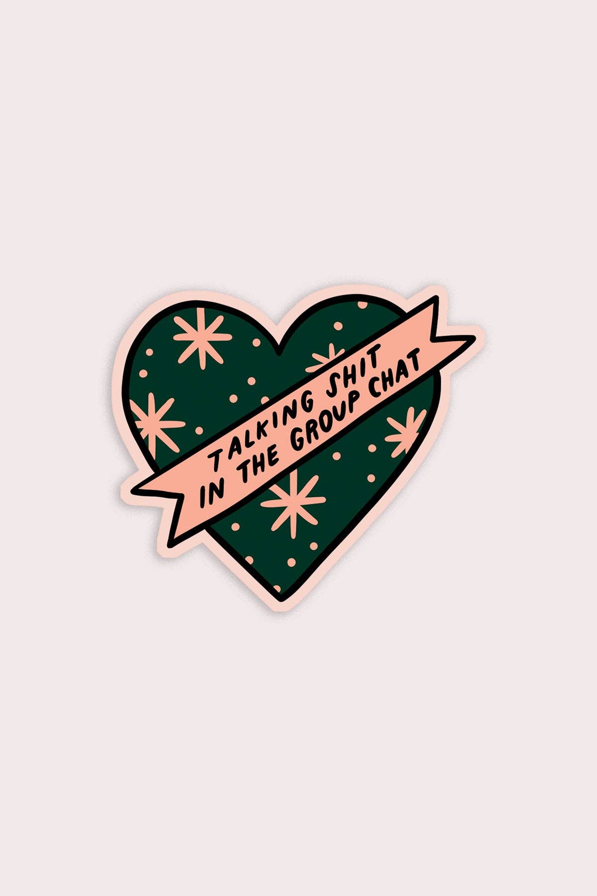 Group Chat Heart Vinyl Sticker by Stay Home Club