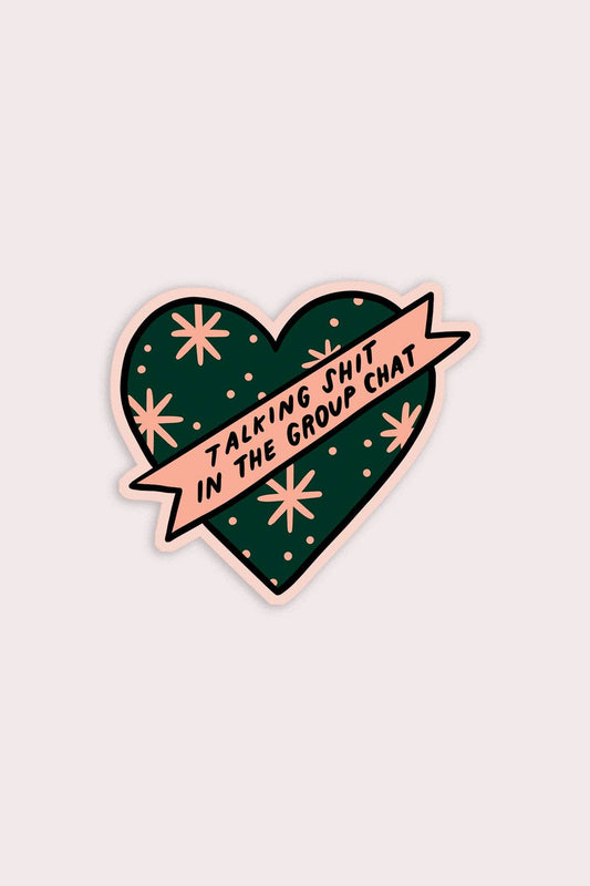 Group Chat Heart Vinyl Sticker by Stay Home Club