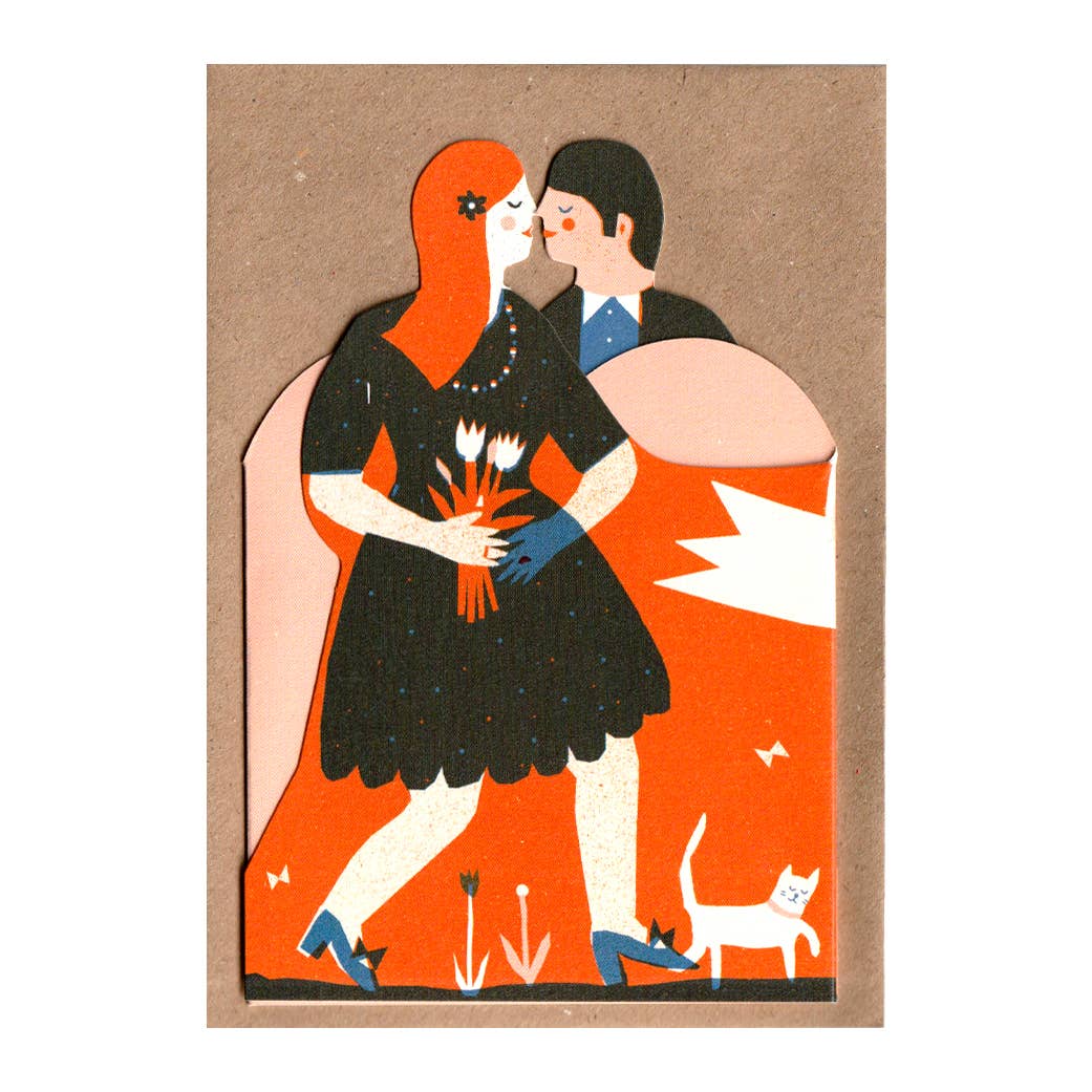 Man and Woman Concertina Heart Card