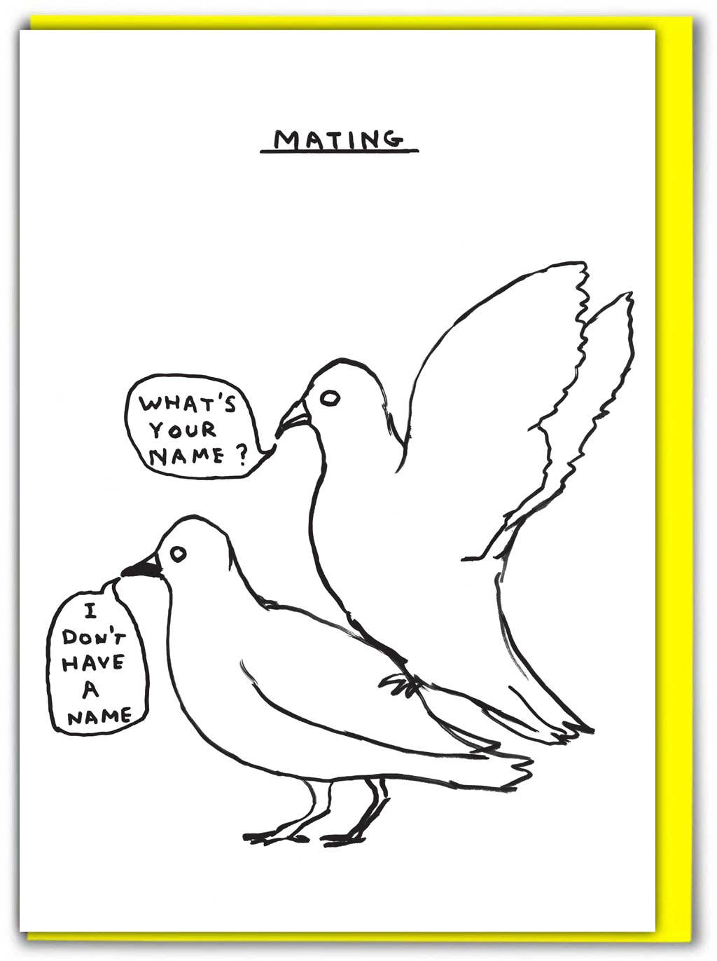 Mating Pigeons Greeting Card by David Shrigley