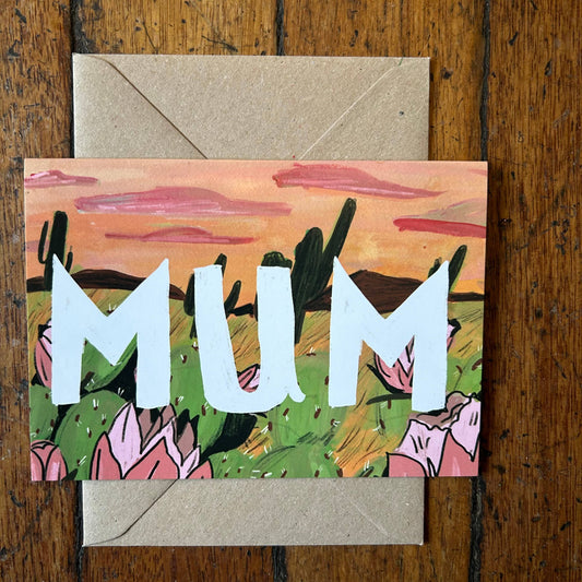 Mum cactus card by Dick Vincent