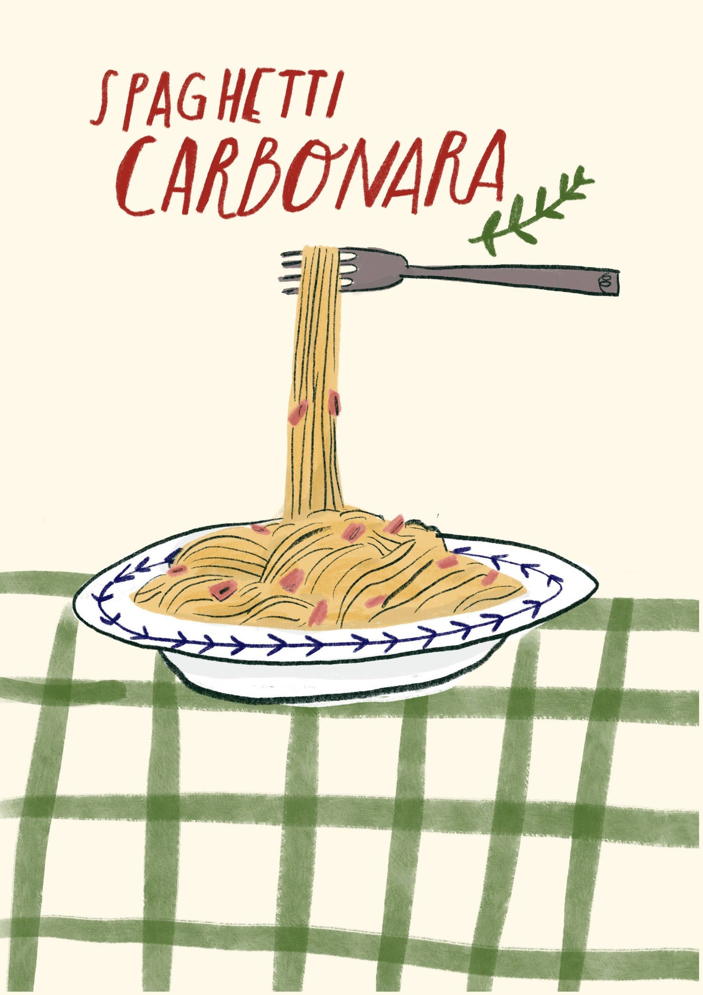 Carbonara by Dick Vincent - A4 Print