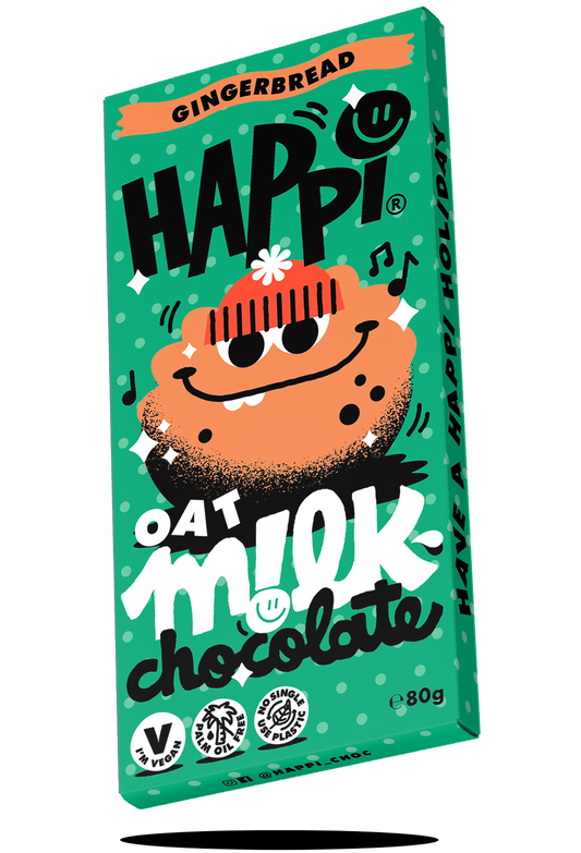 Happi Christmas Oat M!lk Chocolate, Gingerbread, 80g