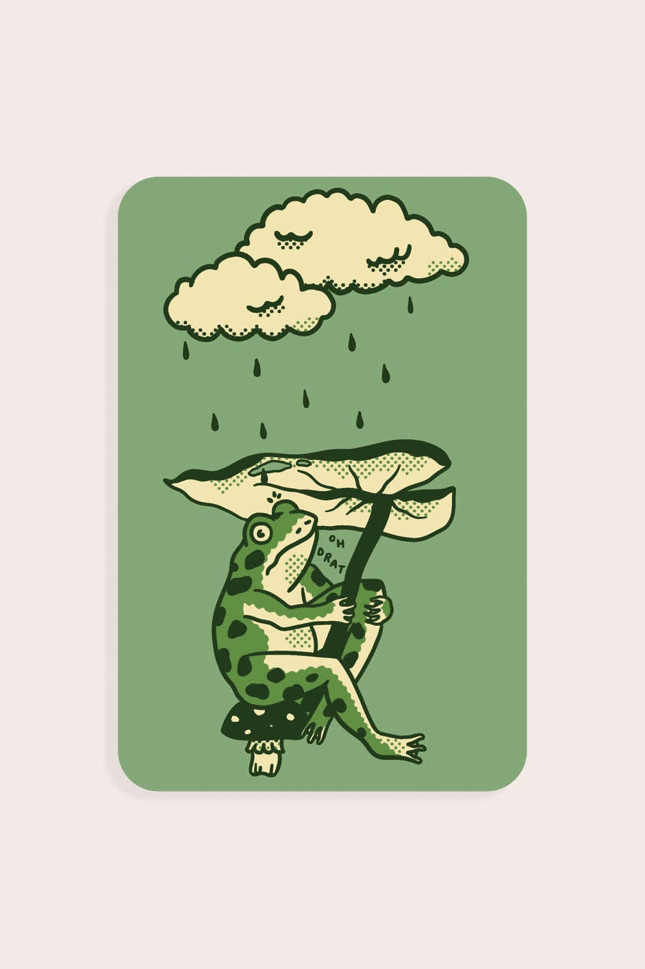 Leaf Umbrella Vinyl Sticker by Stay Home Club