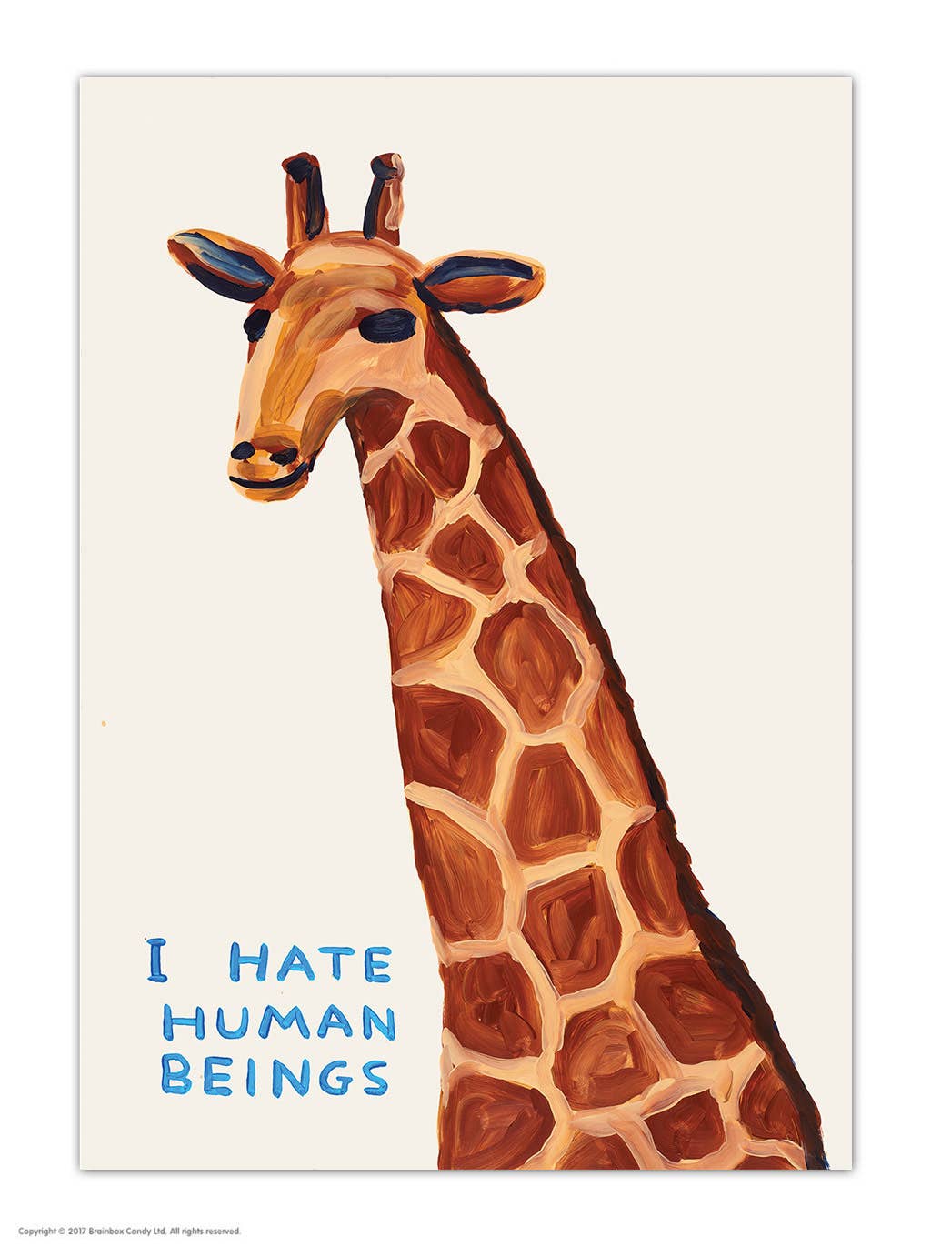 I Hate Human Beings - David Shrigley Postcard