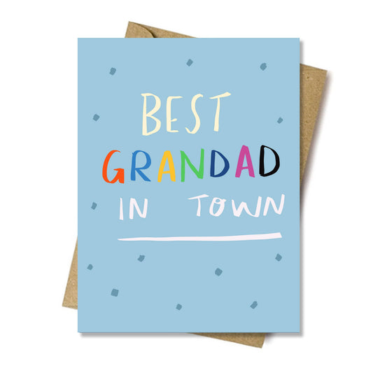 BEST GRANDDAD IN TOWN greeting eco friendly UK design father