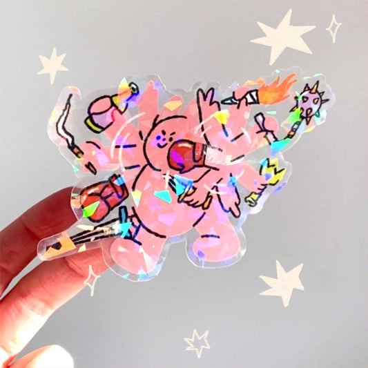 Mistakes Holographic Sticker by Clarice Tudor