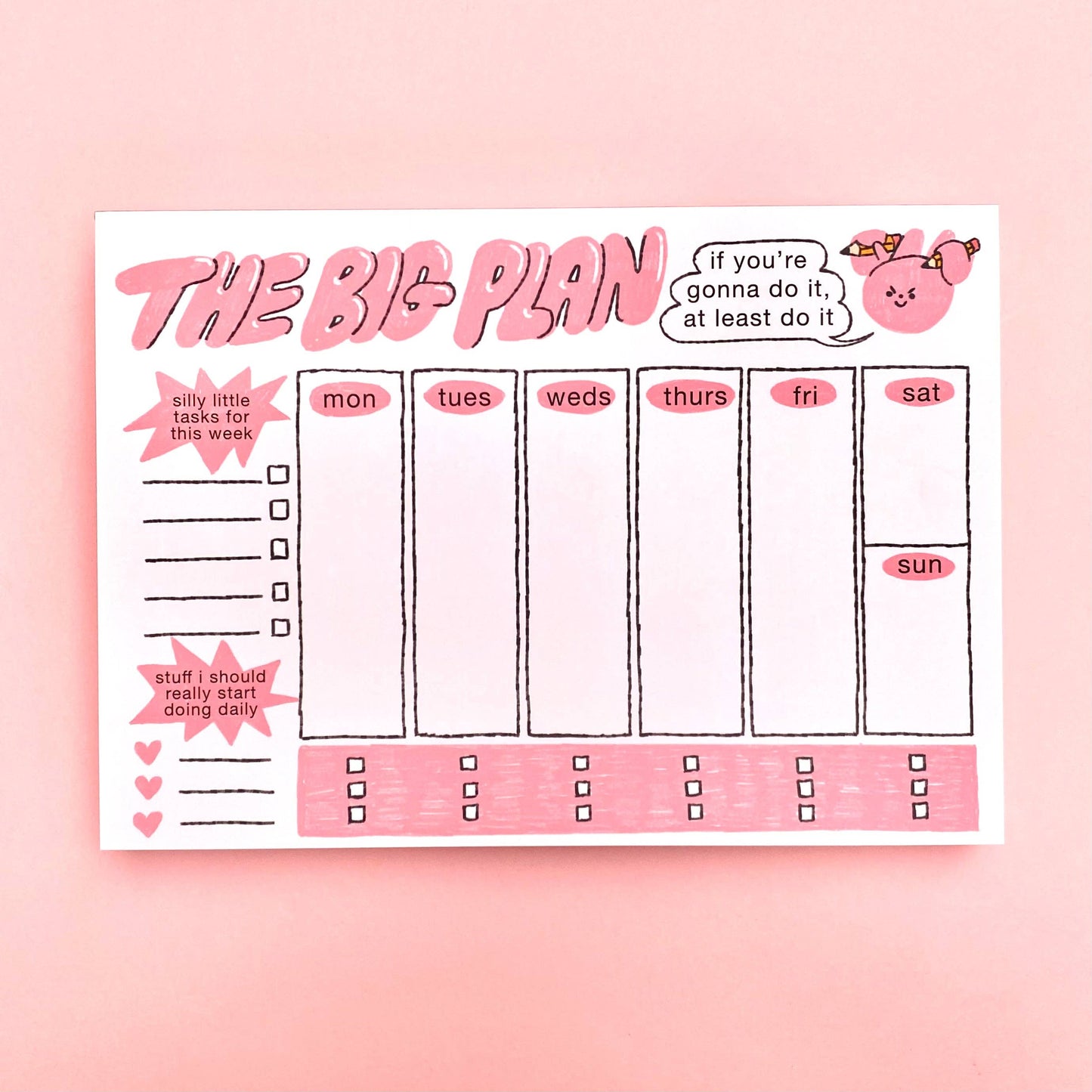 Weekly Planner Desk Notepad by Clarice Tudor