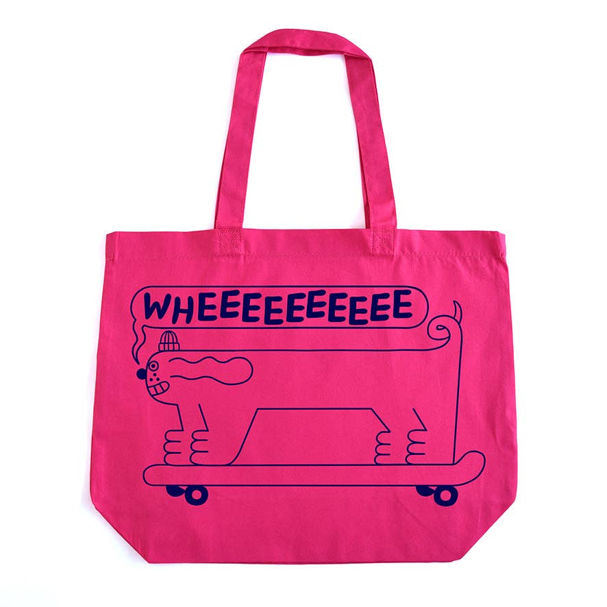 YUK FUN Long Dog Organic Tote Bag