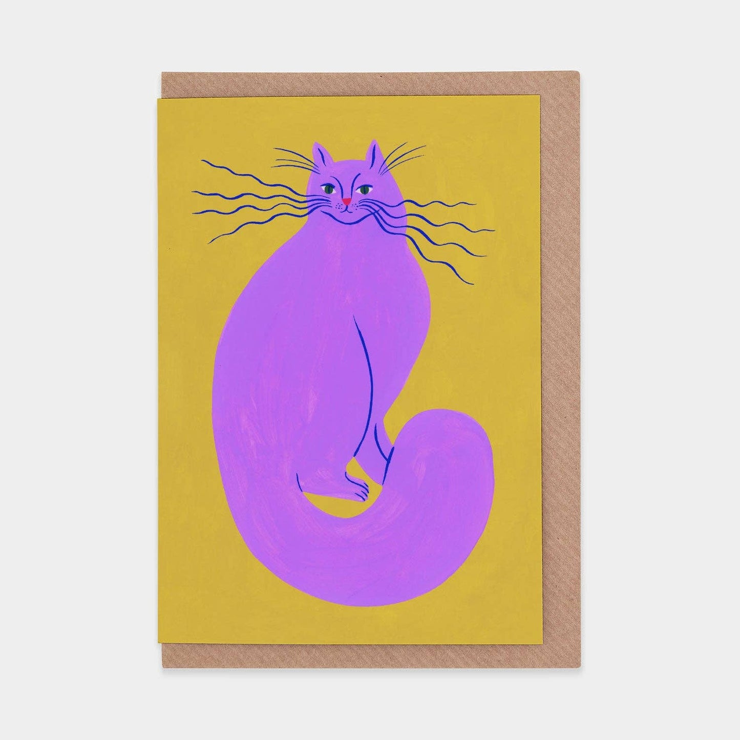 Electric Whiskers Greetings Card by Evermade