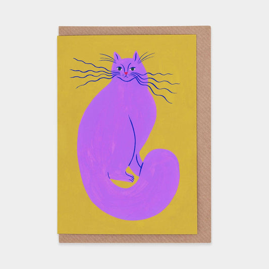 Electric Whiskers Greetings Card by Evermade