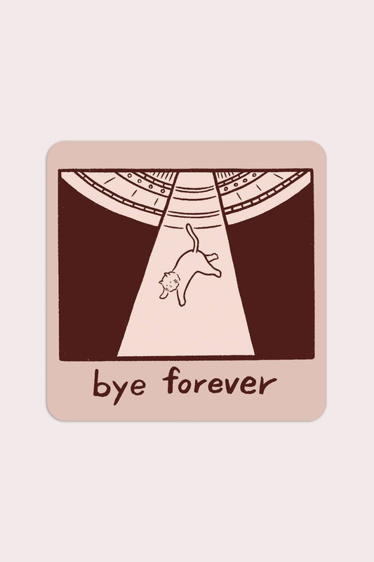 Bye Forever (UFO Cat) Vinyl Sticker by Stay Home Club