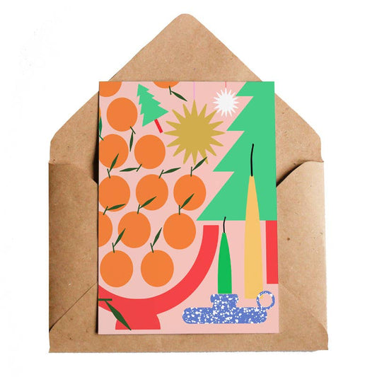 Christmas Oranges card by Lottie Hall