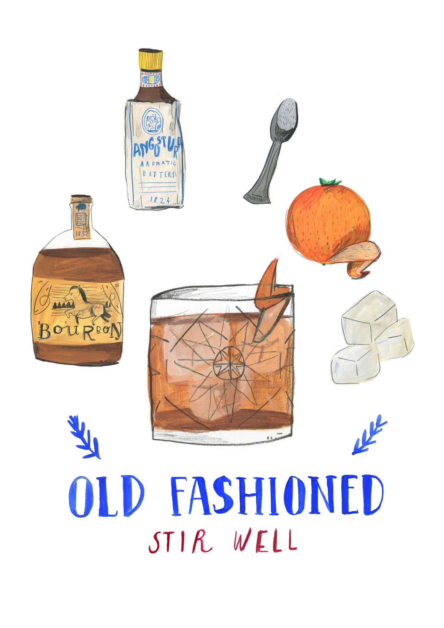 Old Fashioned by Dick Vincent - A4 Print