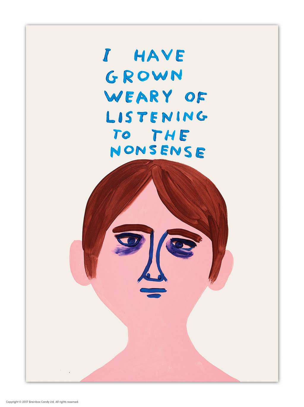 Weary Of The Nonsense David Shrigley Postcard