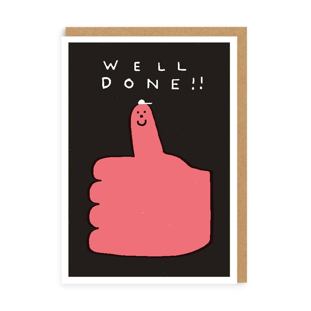 Well Done Thumbs Up Greeting Card by Max Machen / Ohh Deer