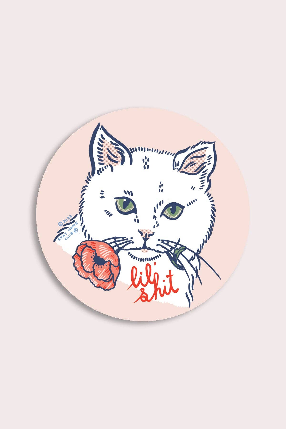 Lil Shit (Cat) Vinyl Sticker by Stay Home Club