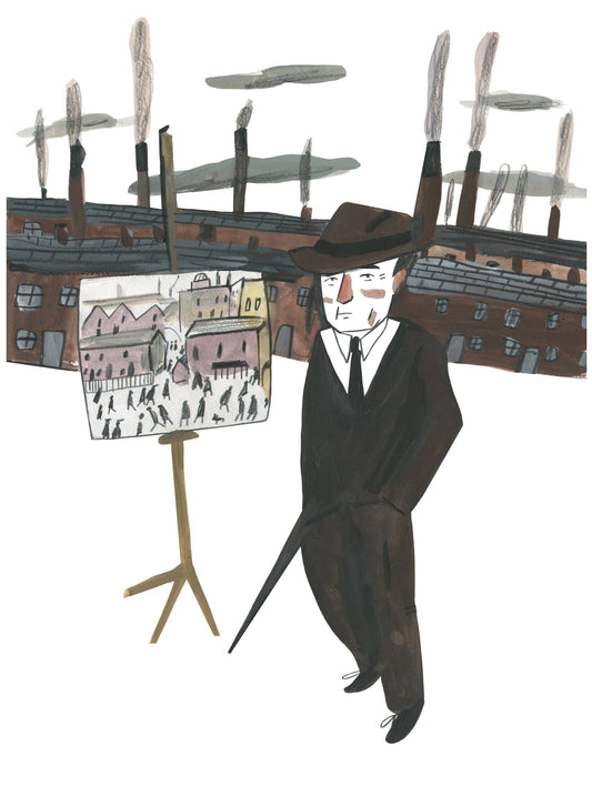 L.S Lowry by Dick Vincent - A4 Print