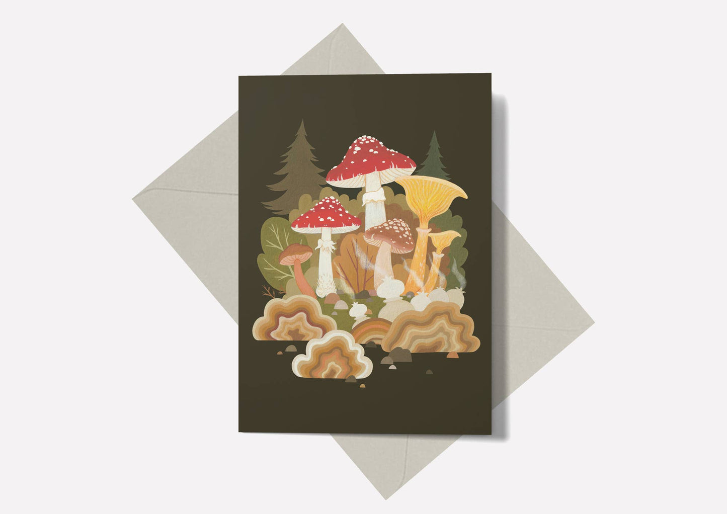 Fungi Forest greetings card by Printer Johnson